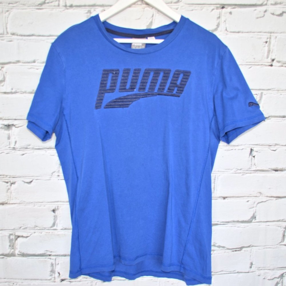 Puma Blue Embroidered T-Shirt